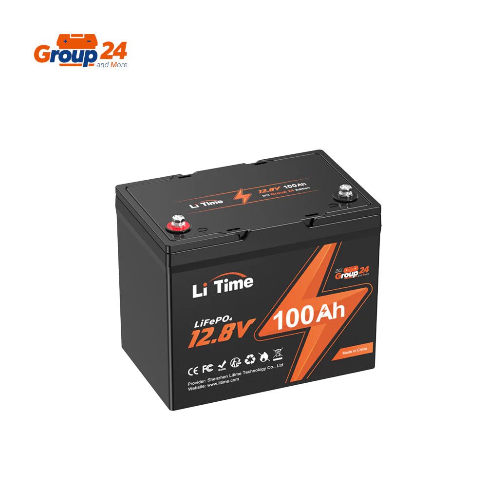 Kompakte LiTime 12V 100Ah Group24 LiFePO4-Batterie – Perfekt für