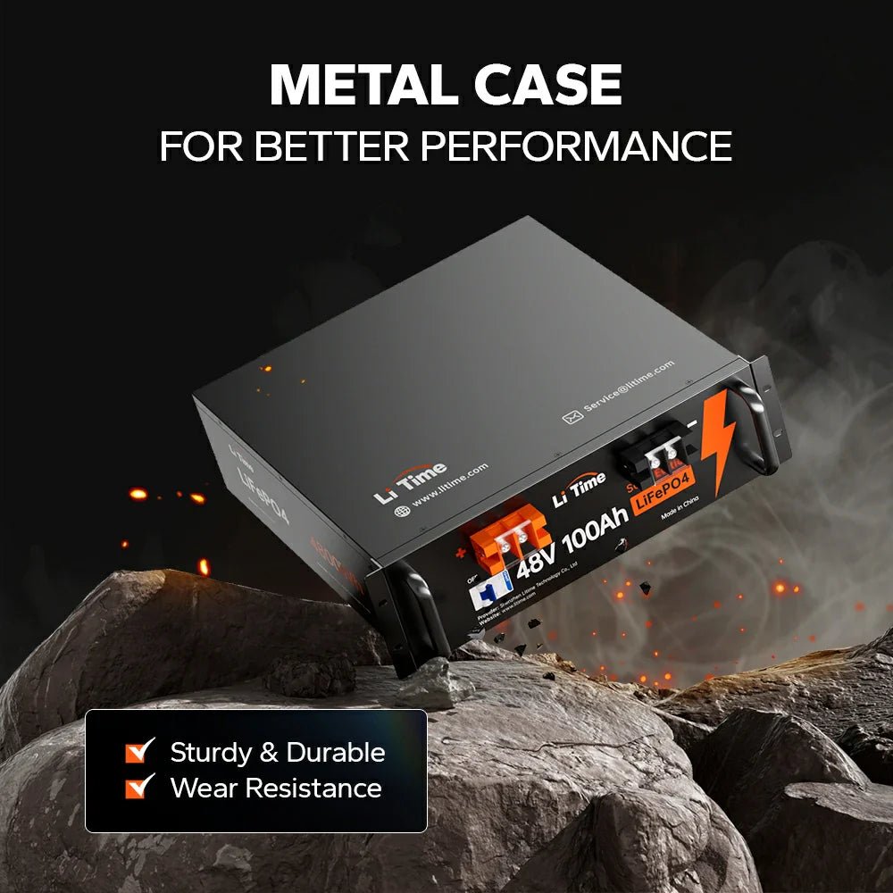 LiTime 48V 100Ah LiFePO4 Deep Cycle Lithium Batterie