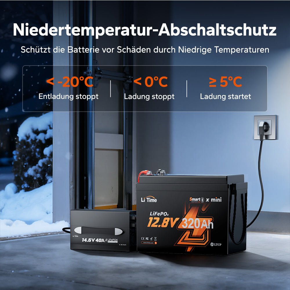 12V 320Ah LiFePO4 Batterie W190 für Wohnmobil-Untersitz mit Bluetooth