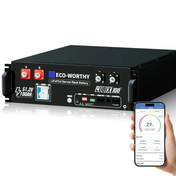 ECO-WORTHY Cubix 100 48V 100Ah rack LiFePO4 battery (ECO-LFP4810002)