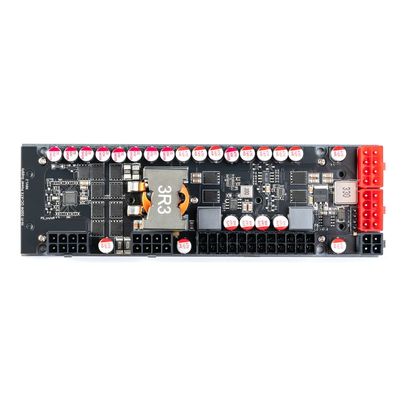 PVShop 500W DC-ATX power supply, 12–48V DC – component side of the board