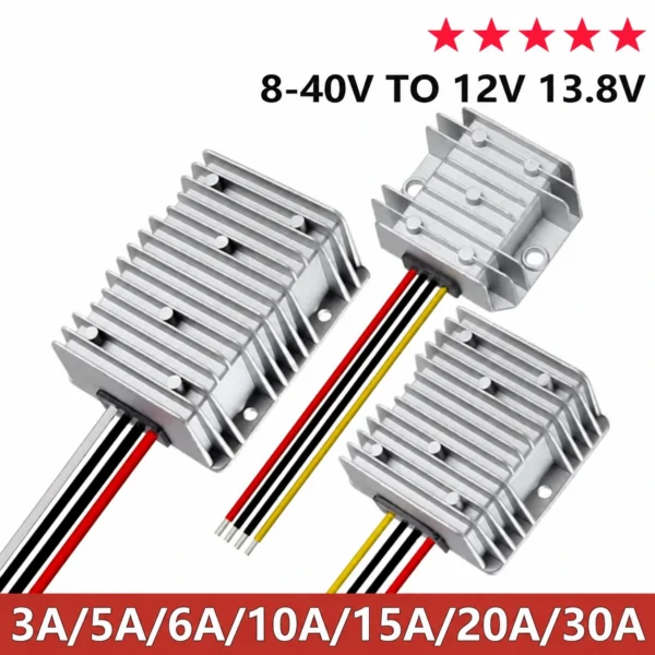 DC 8-40V zu 12V 13.8V Stromrichter 3A 5A 6A 10A 15A 20A 25A 30A Boost Buck Regulator Stabilisator Spannungsversorgungsmodul für Auto