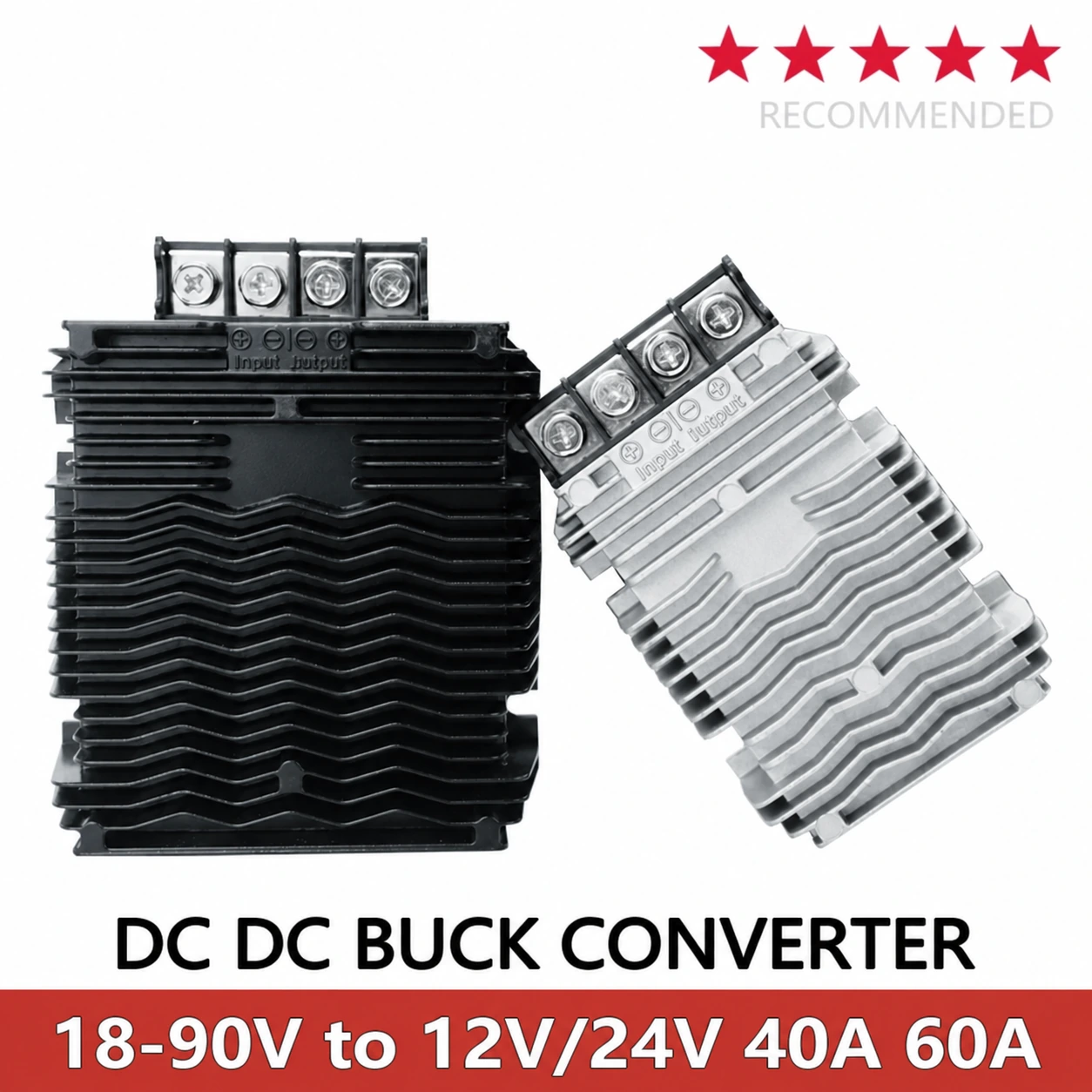 DC 18-90V Step Down to 12V 24V 40A 60A 960W Auto Voltage Regulator Buck Power Converter Waterproof Module Trabsformer for Car