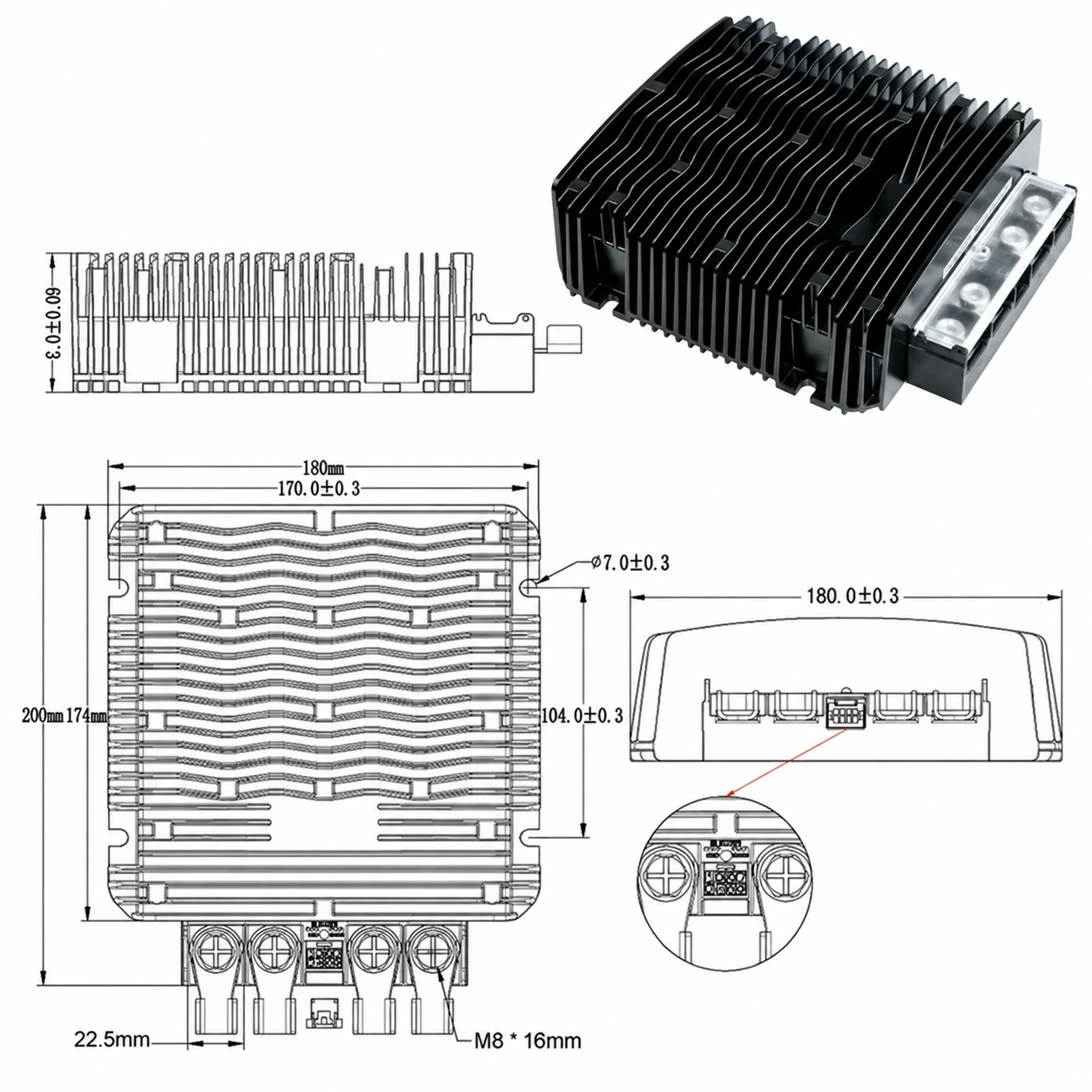 2KW 3.4KW Sortie 48V Convertisseur haute puissance 24V 36V 48V 60V DC à 48V 70A DC DC Onduleur Boost Transformateur de puissance Buck avec RS485 – Image 4