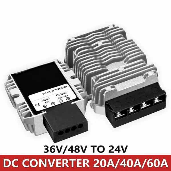 36V / 48V à prova d'água para 24V 20A 30A 40A 50A 60A Regulador de tensão abaixador Conversor de energia Buck DC-DC Transformador de módulo