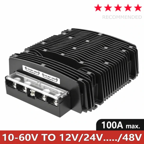 Entrada ampla 10-60VDC Conversor Boost Buck 12V 24V 36V 48V 60V Max 100A 1500W Estabilizador de tensão de fonte de alimentação Step Up Down RS485