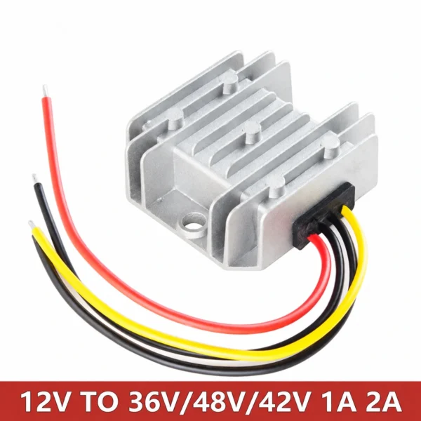 DC 12V a 42V/36V/48V Convertitore di potenza 1A 2A Regolatore boost automatico Modulo di alimentazione di tensione step-up Trasformatore per barca per auto