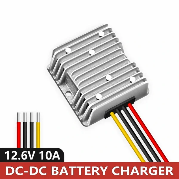DC 8-36V bis DC 12.6V 13.8V 14.5V 16.8V 10A Automatischer Buck-Booster-Konverter, intelligentes Auto- und Wohnmobil-Batterieladegerät für Dual-Batterie-System
