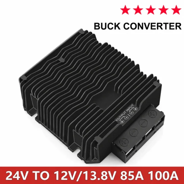 DC 24V to DC 12V 13.8V 85A 100A 1200W Step Down Buck Converter Voltage Regulator Reducer High Power Converter Module Transformer