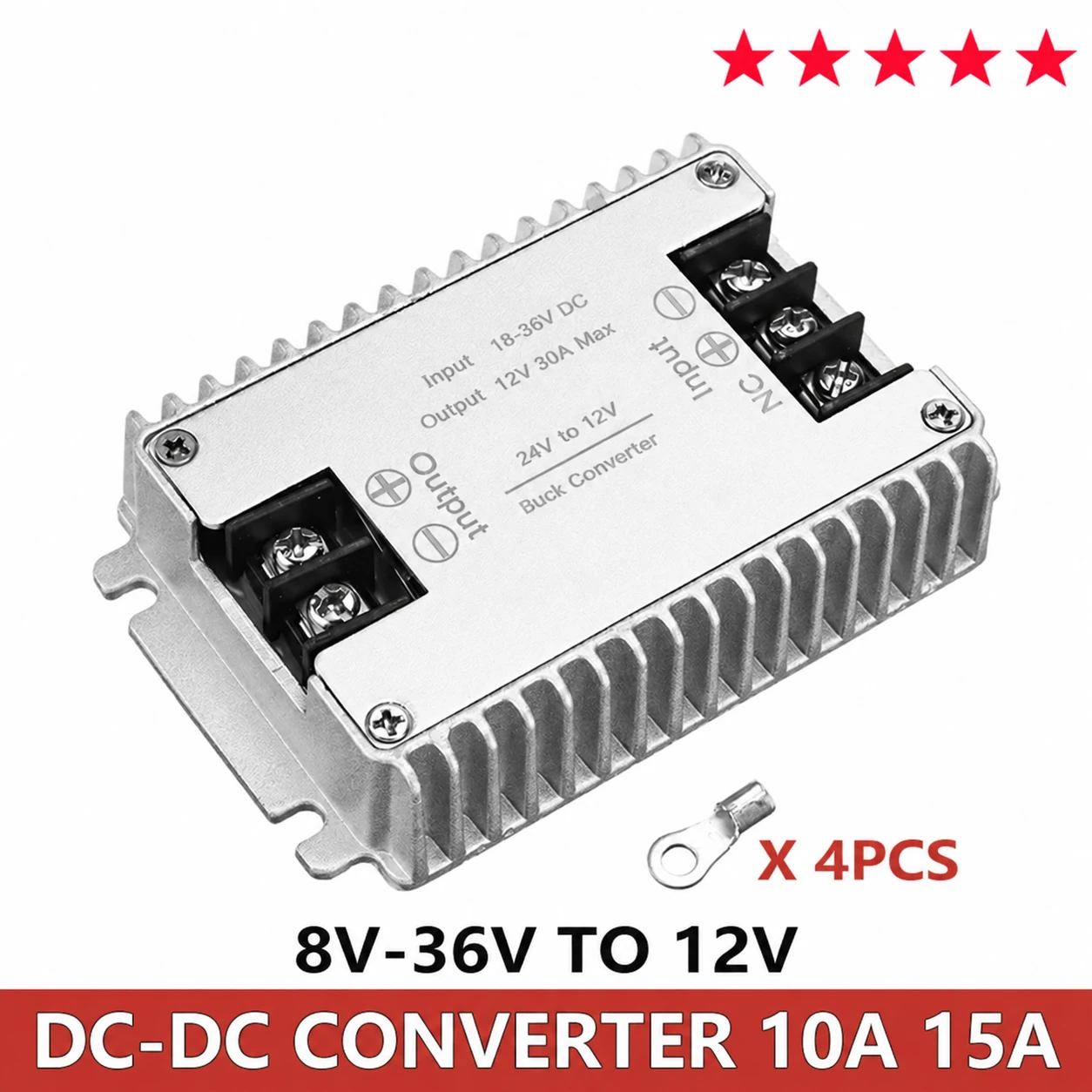 Small Size DC 8-36V 12.6V 14.6V 19V 28V to 12V 10A 15A DC Boost Buck Converter Car Voltage Regulator Stabilizer Supply Module