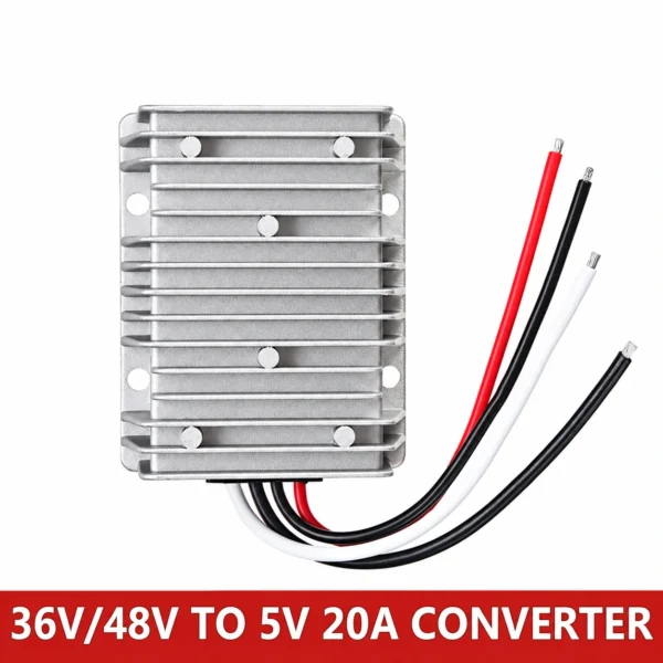 DC 36V/48V to DC 5V 20A 100W Step Down Buck Converter Regulator Car LED Switching Power Supply Voltage Reducer for Golf Cart
