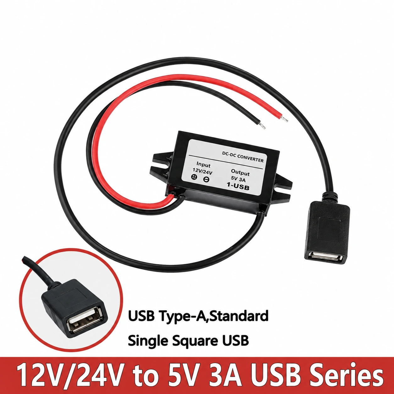 12V 24V para 3A 15W Conversor Step Down Adaptador de alimentação 8-32V Módulo Buck Mini USB / Micro USB / conector duplo USB / Type-C - Image 3
