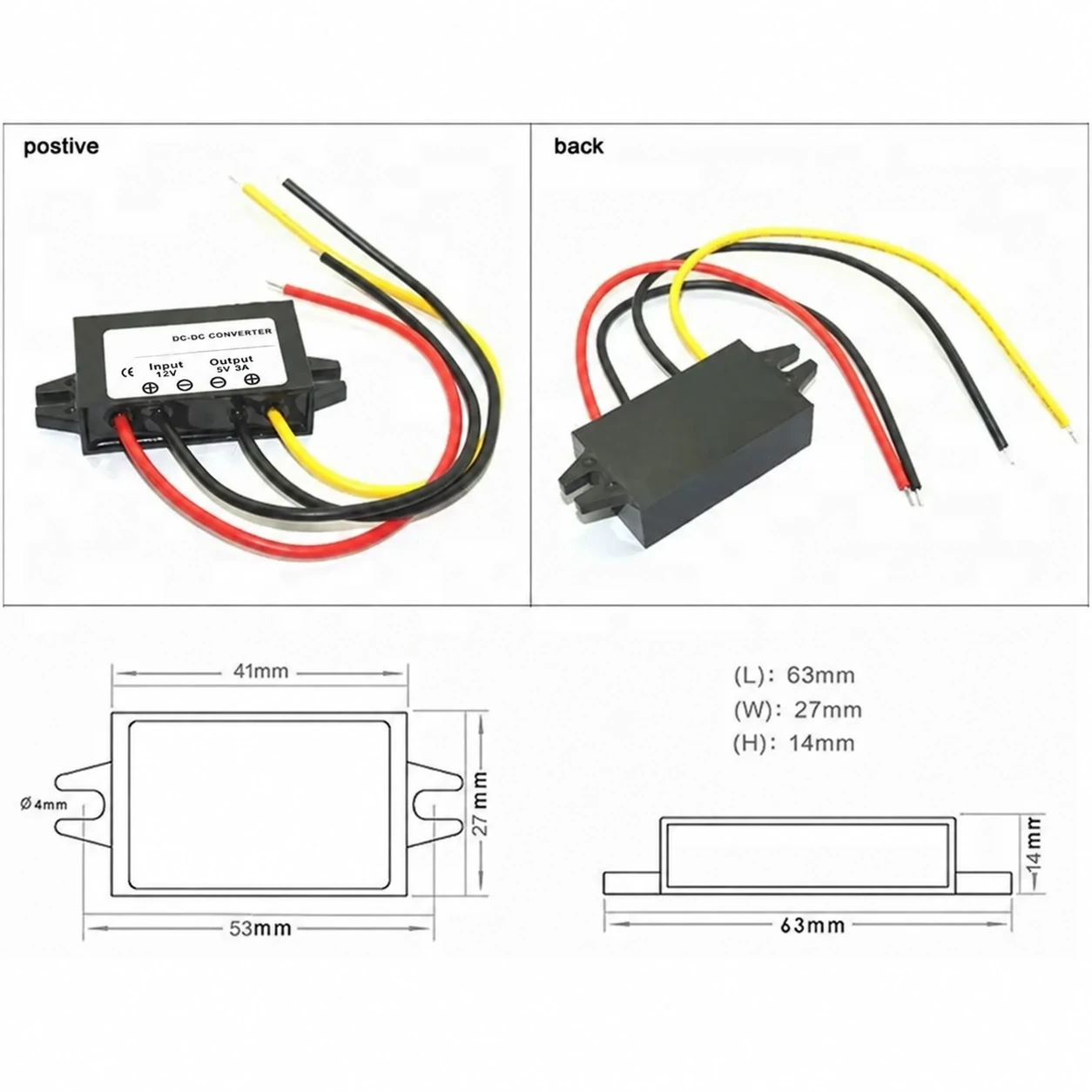 Mini Conversor 15-80V 24V 36V 48V 60V 72V 80V para 12V Conversor de ampla tensão de entrada DC-DC para equipamentos industriais/RVs - Image 3
