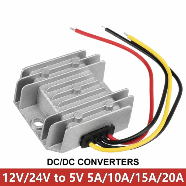 DC 12V/24V Step-down a 5V 5A 10A 15A 20A 100W Modulo convertitore di potenza Regolatore di tensione buck Adattatore di alimentazione a commutazione LED