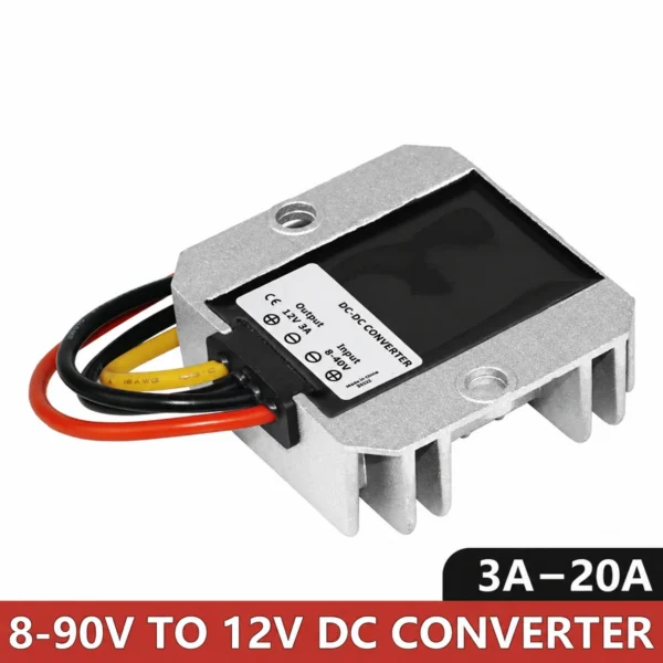 24V 36V 48V 60V 72V DC DC Convertisseur abaisseur 3A 5A 10A 20A 8-40V à 12V Buck Boost régulateur de tension transformateur de voiture