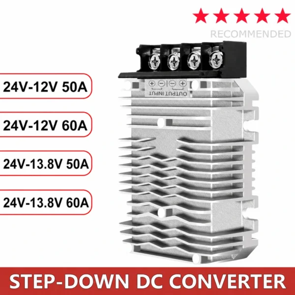 DC 24V 36V 48V Step Down a DC 12V 13.8V 50A 60A Riduttore di tensione Convertitore Regolatore di tensione per carrello da golf Impermeabile per biciclette